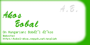 akos bobal business card